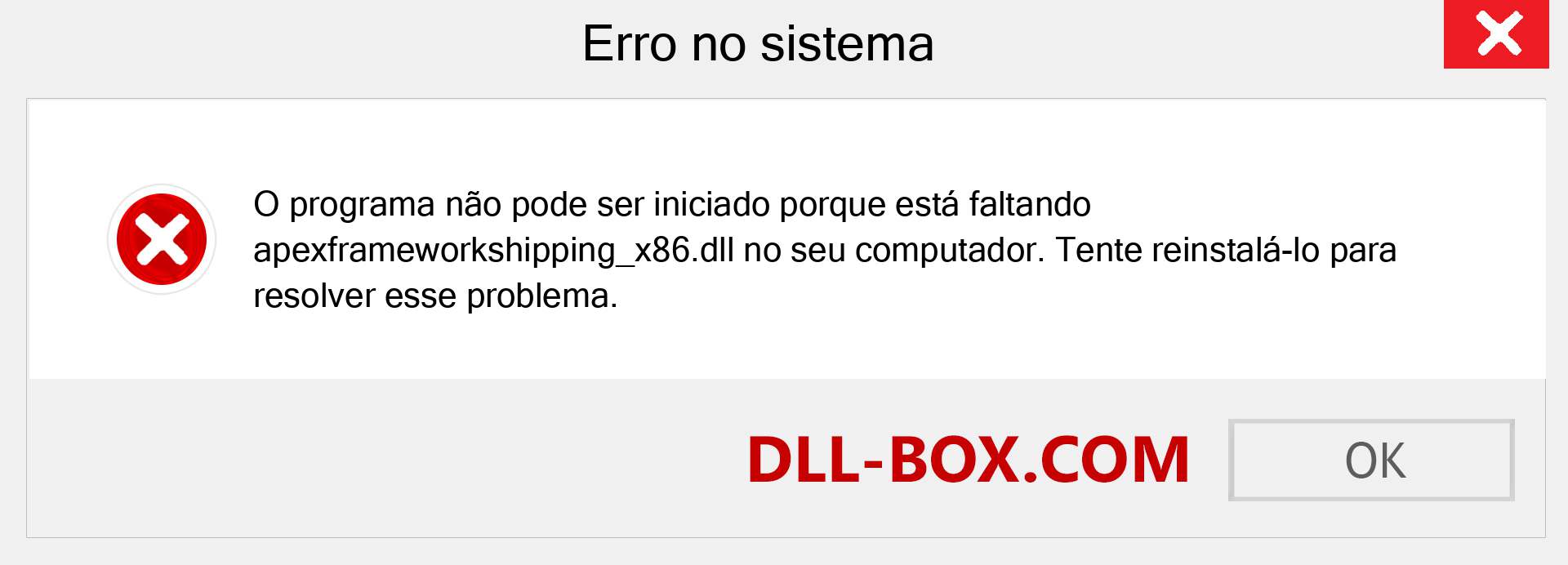 Arquivo apexframeworkshipping_x86.dll ausente ?. Download para Windows 7, 8, 10 - Correção de erro ausente apexframeworkshipping_x86 dll no Windows, fotos, imagens